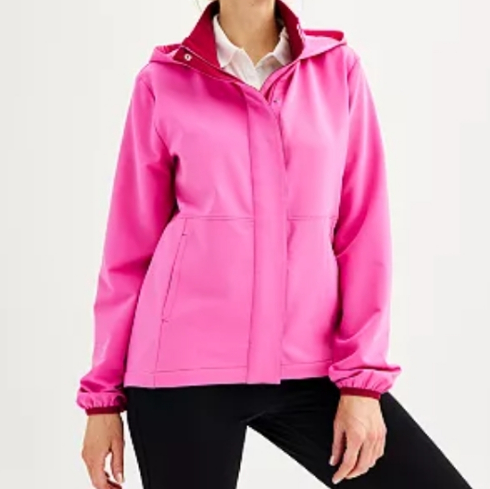 Tek Gear Golf Stretch Active Jacket Hot Pink Large $50 NWT